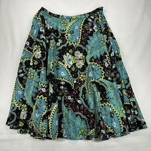 Vintage 2000S/ Y2K‎ Woman's Made In India Midi Flowy Skirt 10 Paisley Multicolor